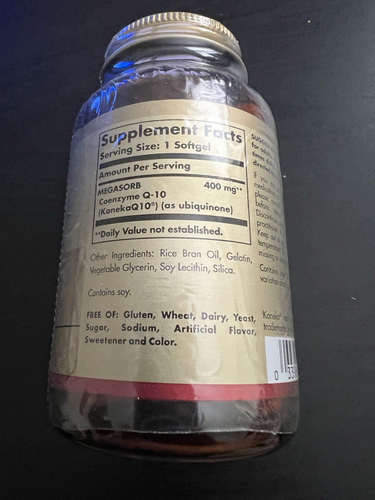 Solgar Megasorb CoQ-10 400 mg 60 Softgels Exp 11/271