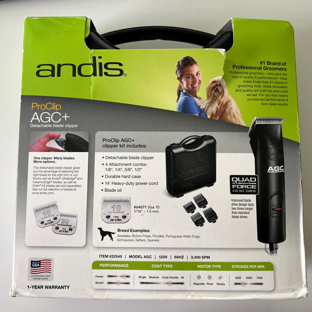 Andis ProClip AGC 22545 Professional Pet Clipper Grooming Kit in Storage Case1