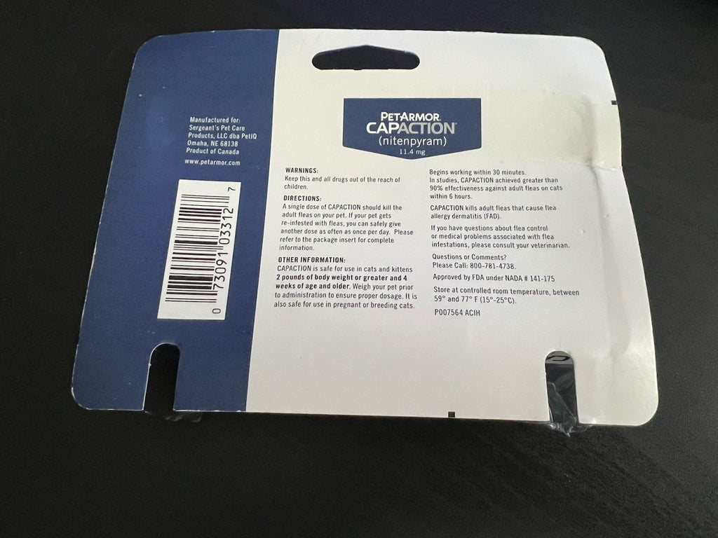 PetArmor Cap Action 6 Tablets Treatment  For Cats 04/20271