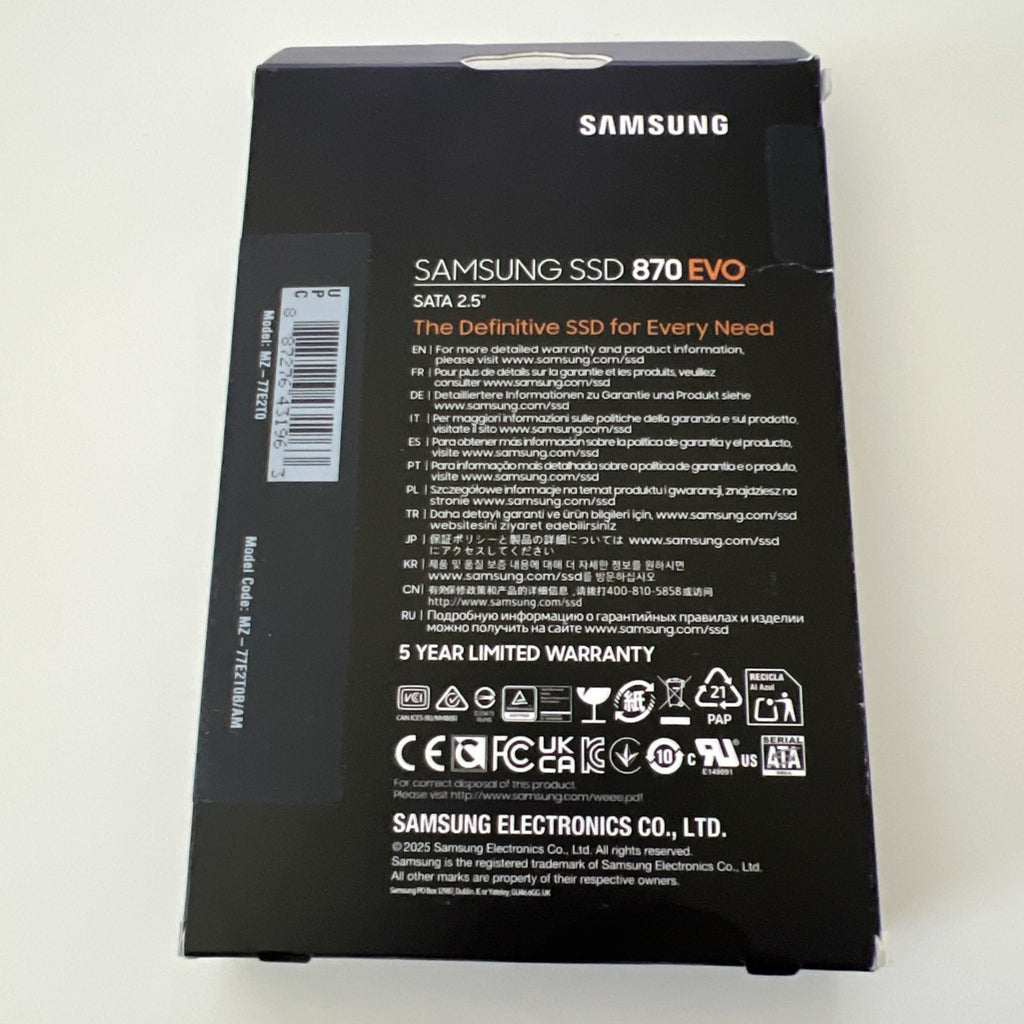 Samsung 870 EVO 2TB 2.5" SATA III Internal SSD (MZ-77E2T0B/AM)1