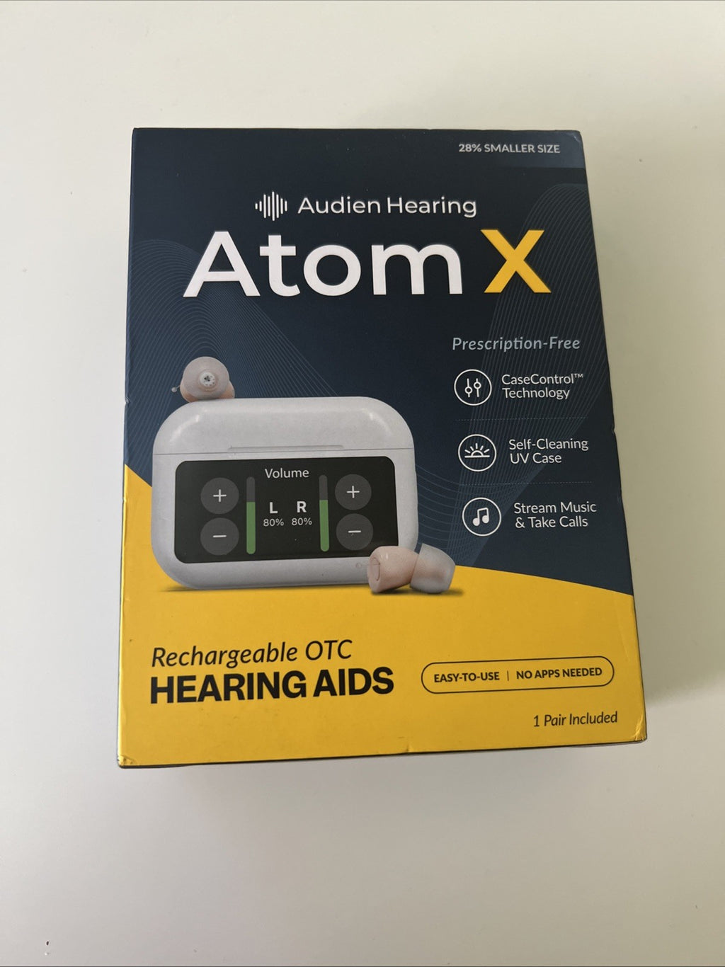 BRAND NEW Audien Hearing  ATOM X -Rechargeable OTC Hearing Aids Original0