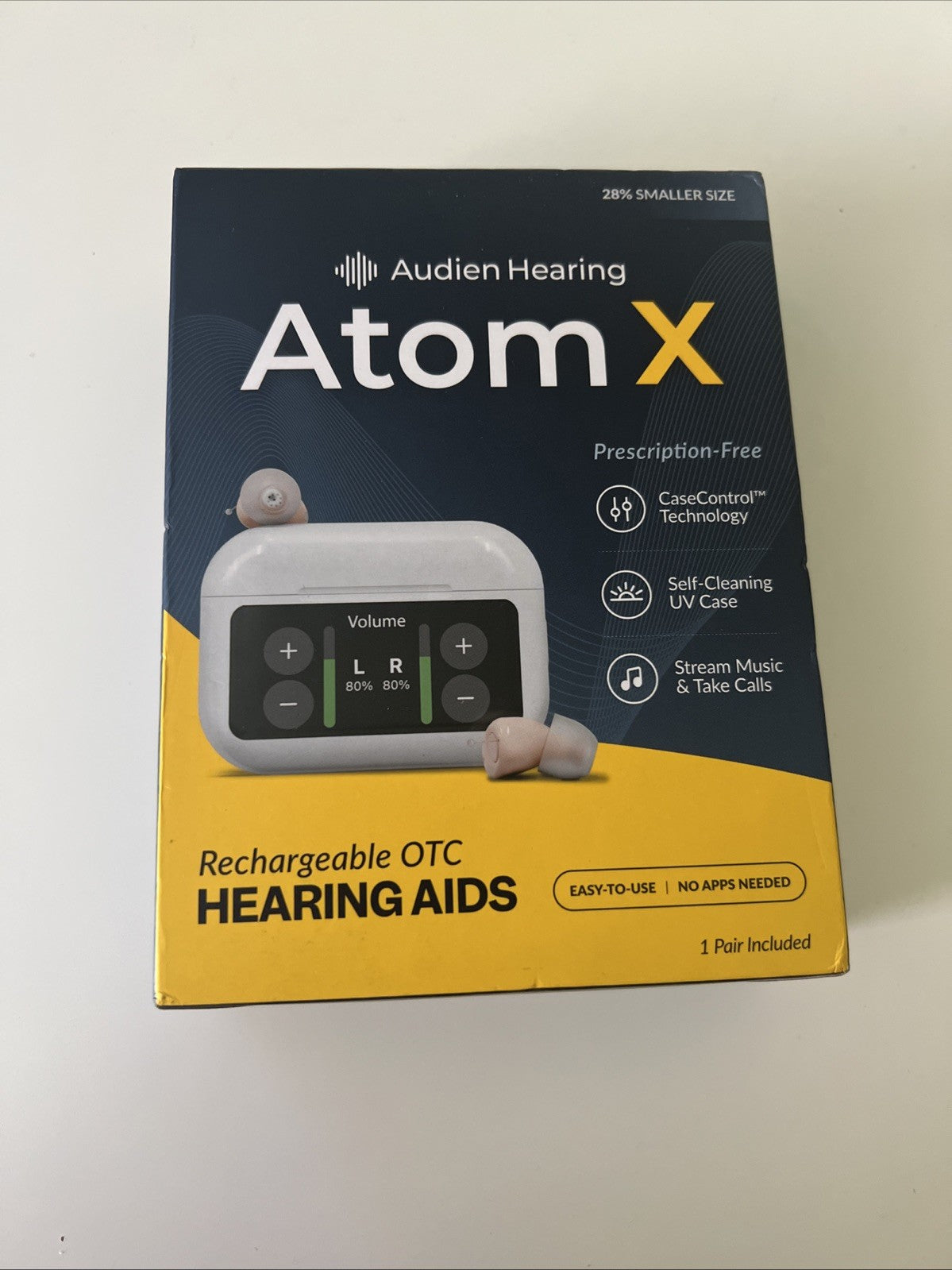 BRAND NEW Audien Hearing  ATOM X -Rechargeable OTC Hearing Aids Original0