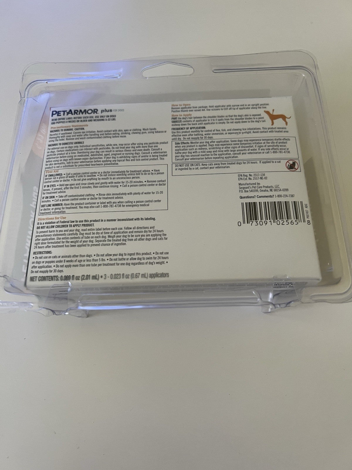 Pet Armor Plus for Small 4-22 lbs Dogs 3 Month Supply1