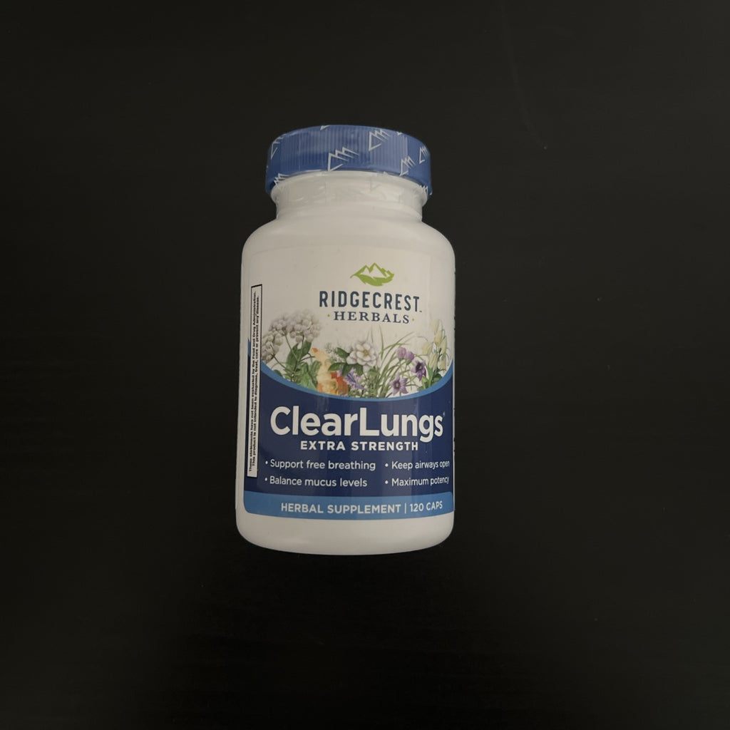 Ridgecrest Herbals ClearLungs Extra Strength 120 Vegan Caps Exp 20280
