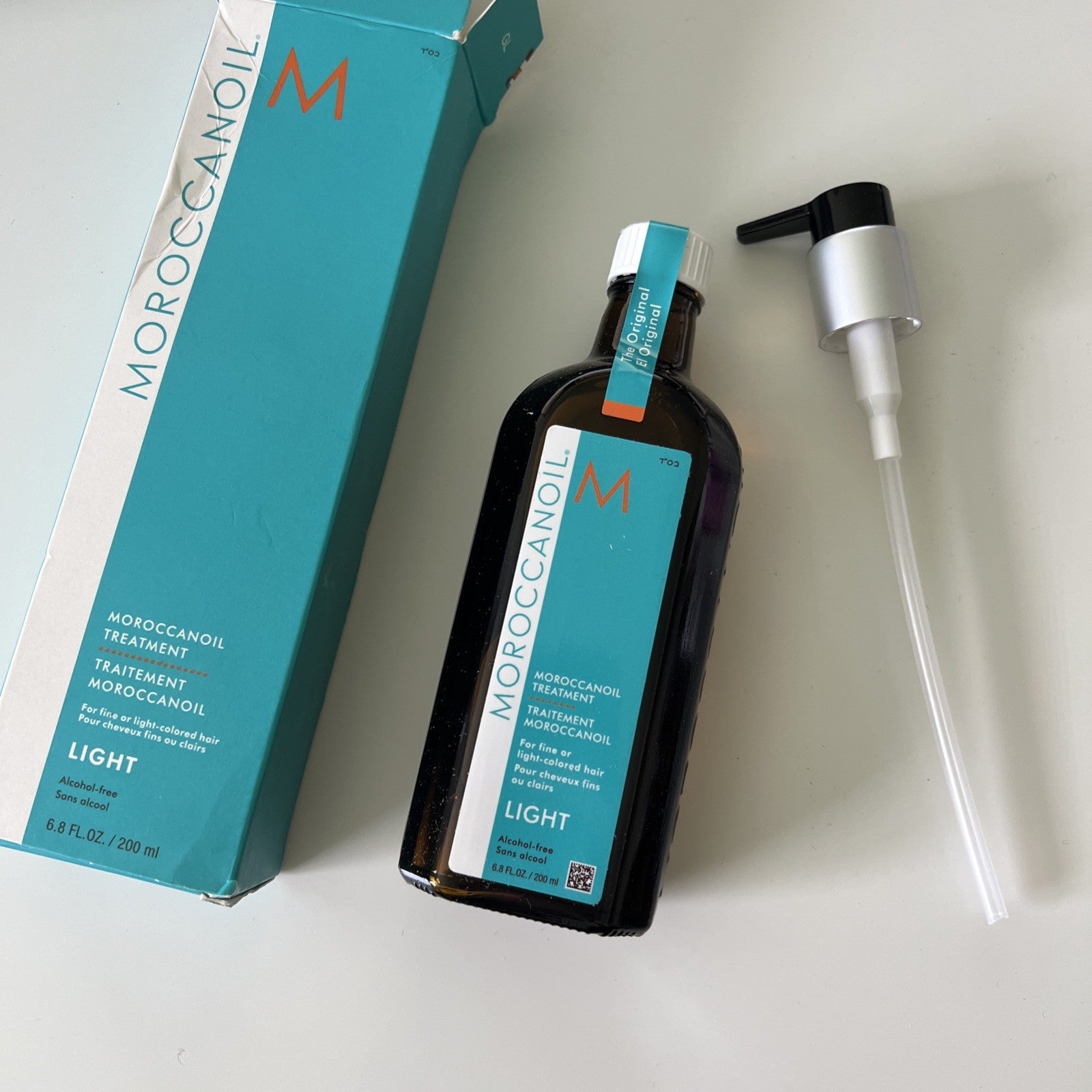 New in Box Moroccanoil 200ml Ligh Oil Treatment 6.8 oz With Pump Authentic2
