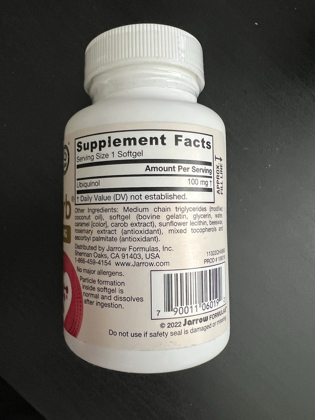 Jarrow Formulas Ubiquinol Qh-absorb 100 MG 60 Softgels, Exp 06/2026!1