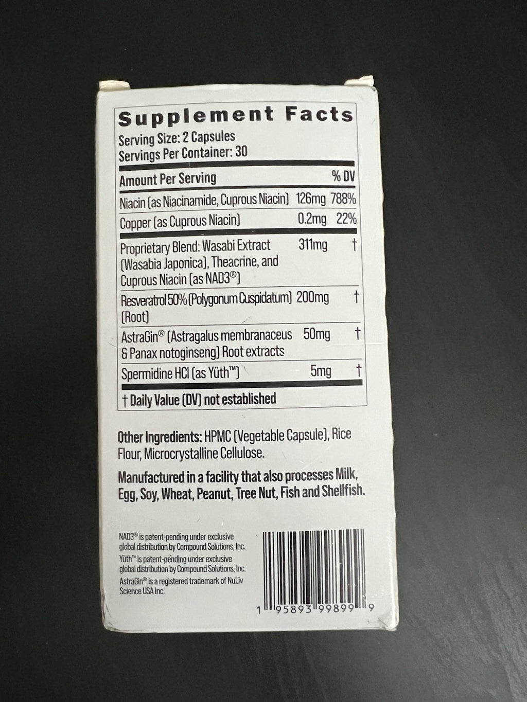 BIO STACK NAD REGEN 60 CAPSULES New SEALED, EXP 12/20262