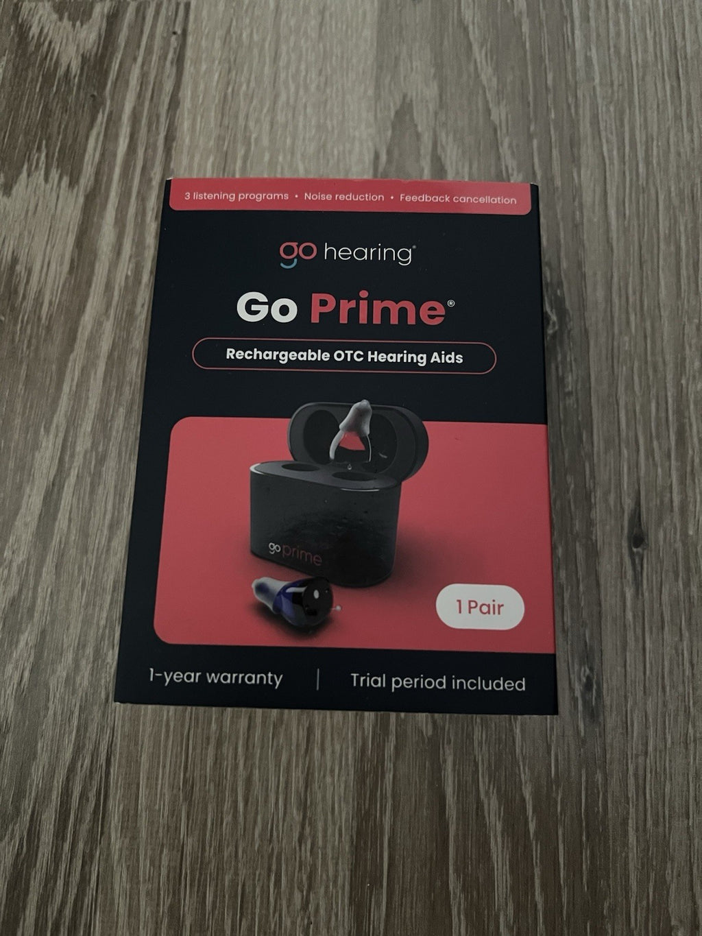 Go Hearing - Go Prime Rechargeable OTC Hearing Aids w/ Charging Case - BRAND NEW0
