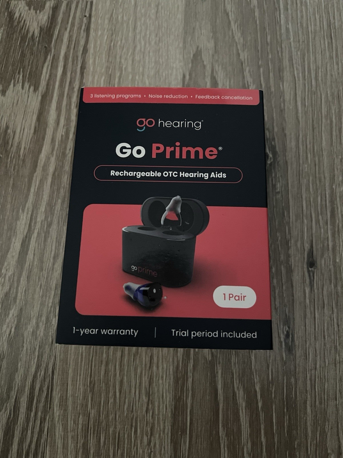 Go Hearing - Go Prime Rechargeable OTC Hearing Aids w/ Charging Case - BRAND NEW0
