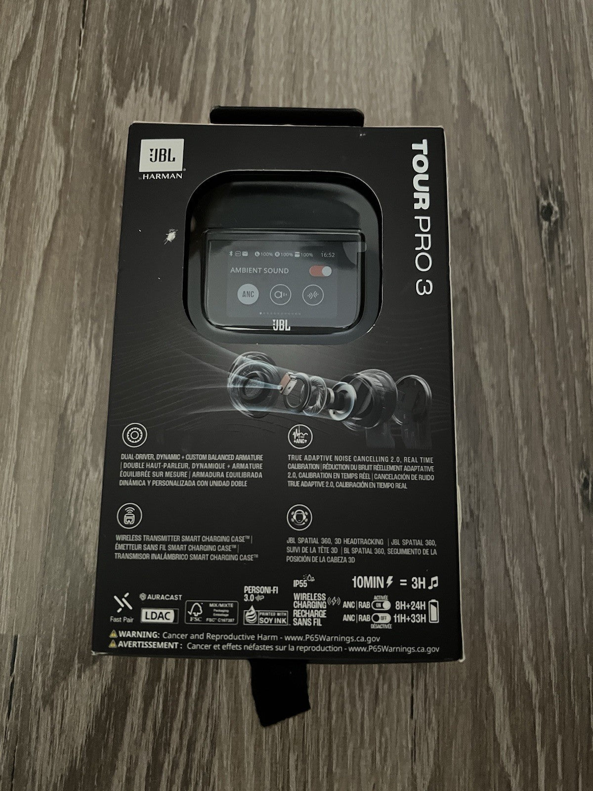 JBL - Tour Pro 3 True Wireless Noise Cancelling Earbuds 2024 Black Sealed2