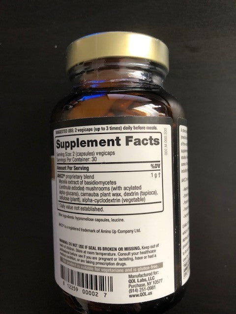 Quality Of Life Kinoko Gold AHCC 60 Vegcaps 500 mg Exp. 09/20271