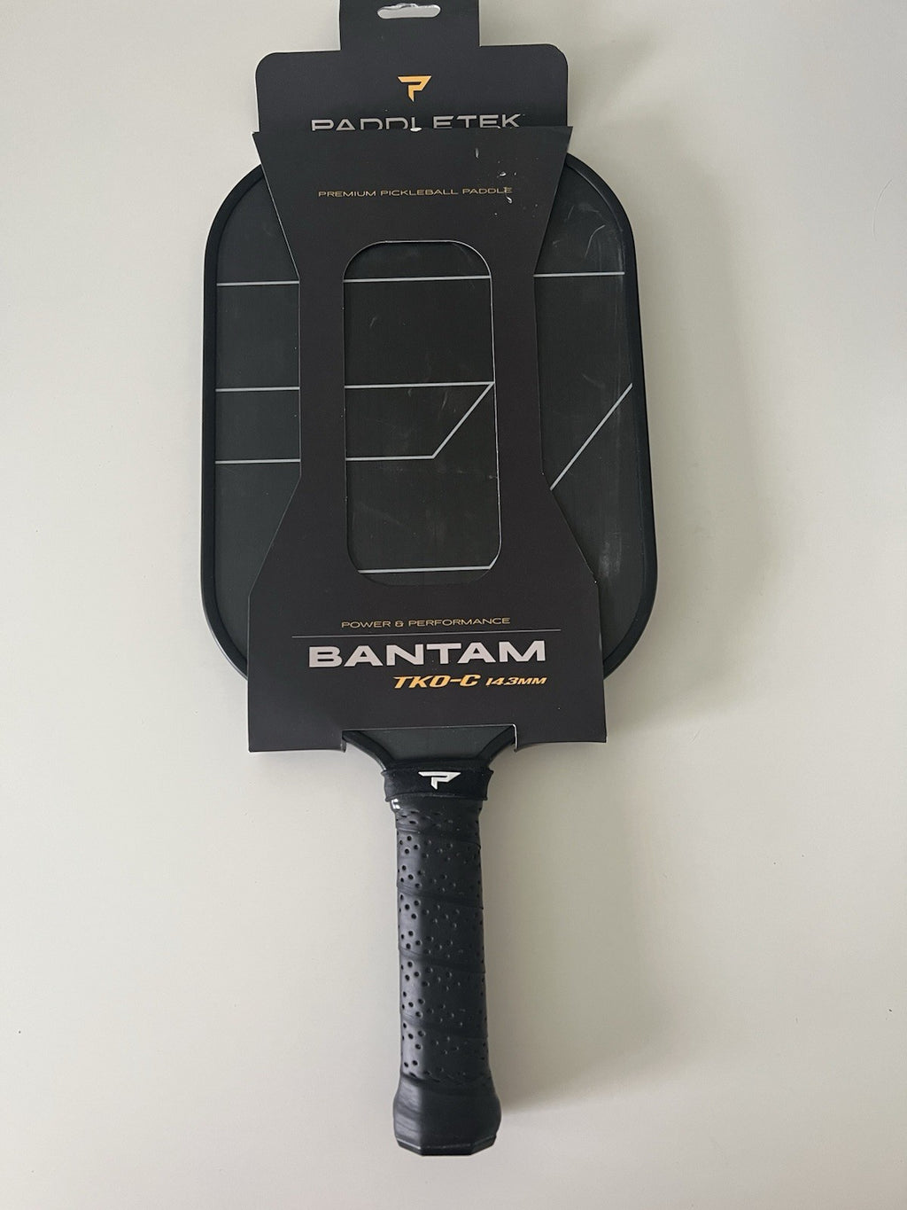Paddletek Bantam TKO-C 14.3mm Pickleball Paddle Raw Carbon Christian Alshon Blue0