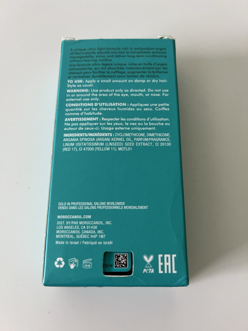 MoroccanOil-Treatment For Fine/Light Color Hair Light 1.7 Oz With Pump New1
