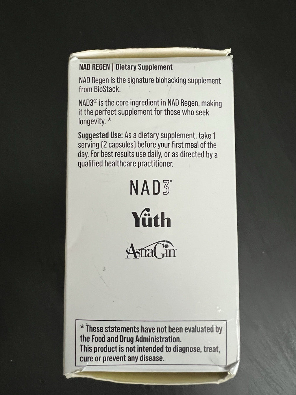 BIO STACK NAD REGEN 60 CAPSULES New SEALED, EXP 12/20261