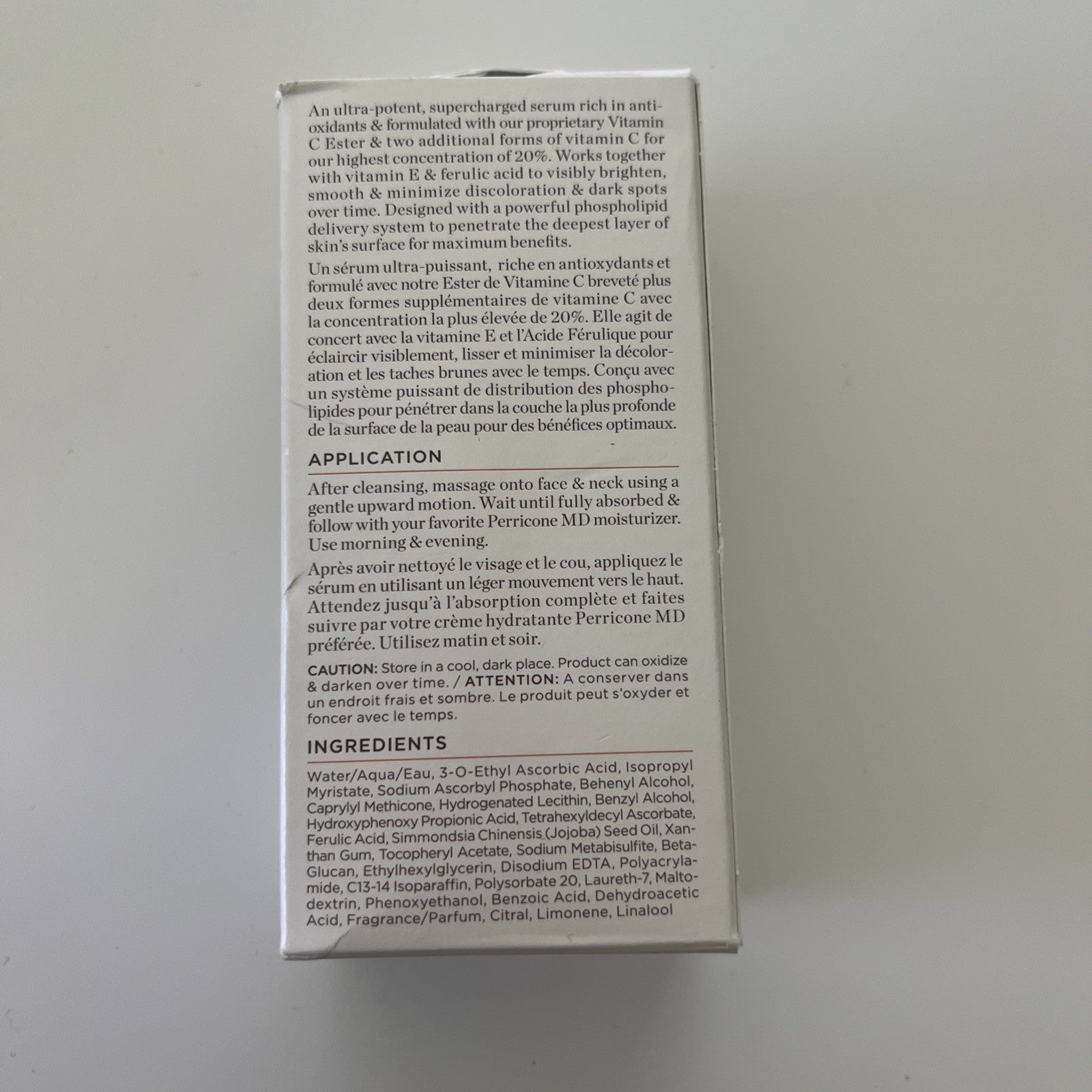 Perricone MD Vitamin C Ester CCC Ferulic Brightener Serum Complex 20% - 2oz New2