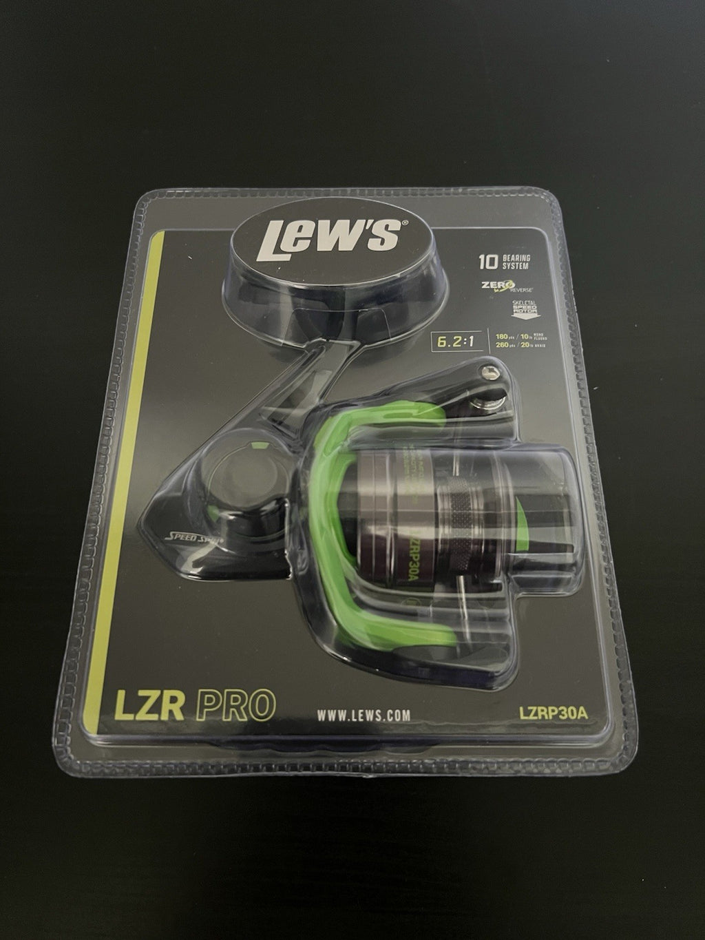 Lew's LZRP30A LZR Pro Speed Spin Fishing Reel, Smooth 10 Bearing, Zero Reverse0