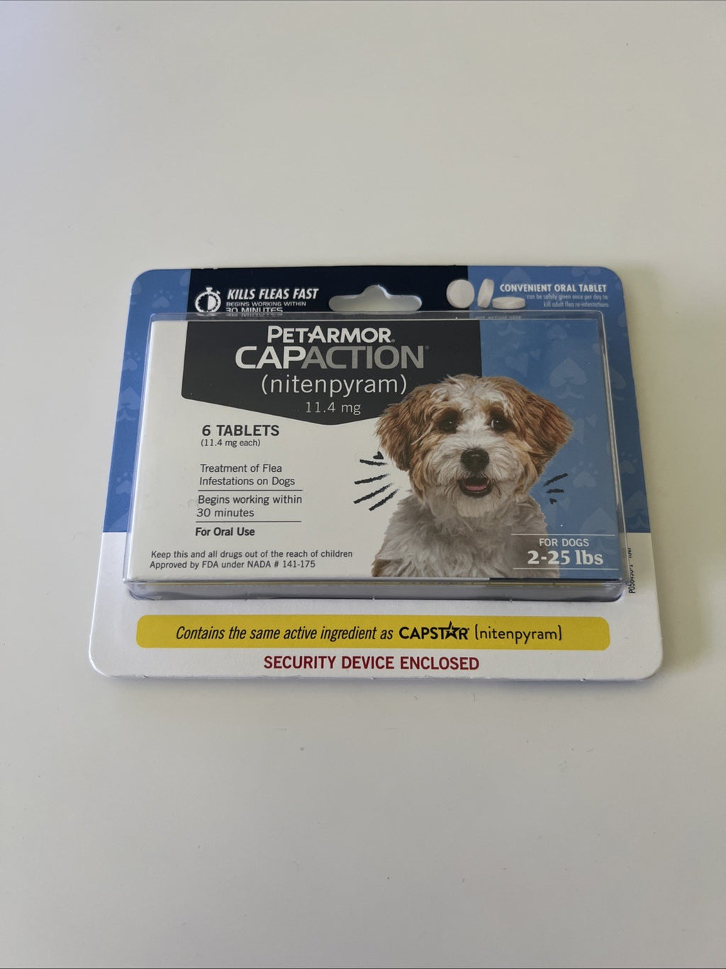 PetArmor CAPACTION 6 Nitenpyram 11.4 mg Tablets for Dogs Exp 02/2027+0