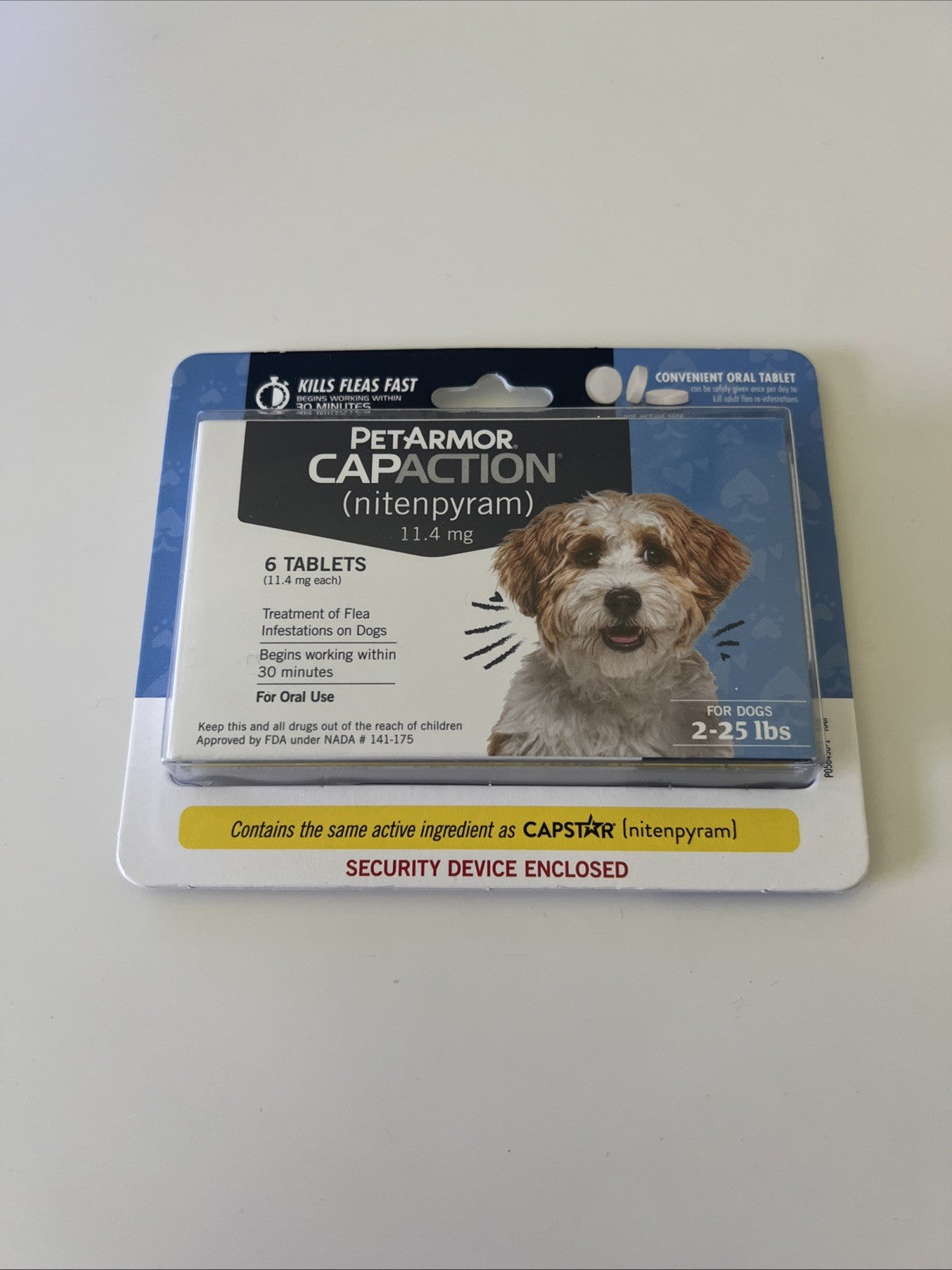 PetArmor CAPACTION 6 Nitenpyram 11.4 mg Tablets for Dogs Exp 02/2027+0