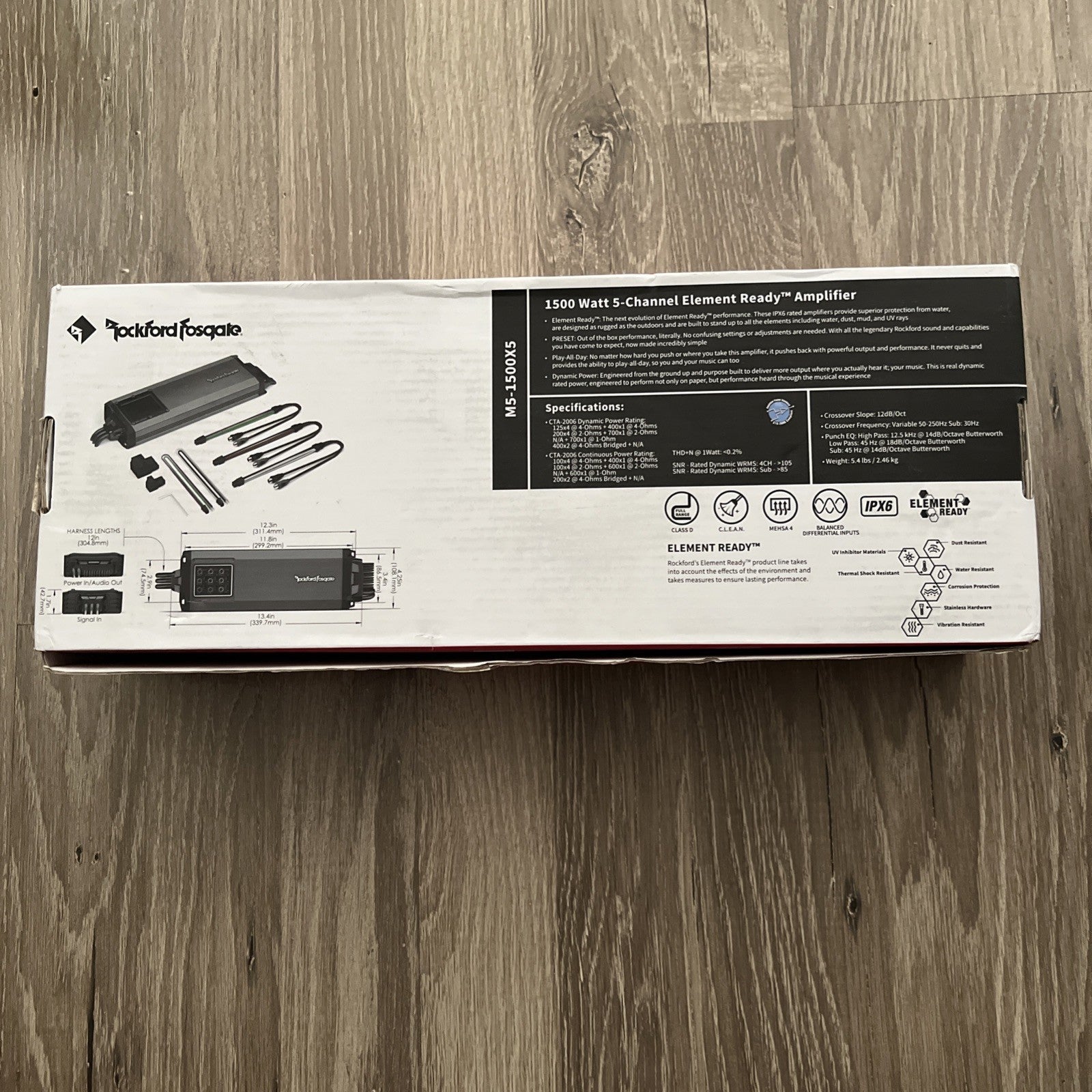 Rockford Fosgate M5-1500X5 M5 Element Ready 5 Channel Marine Amplifier Gray New1