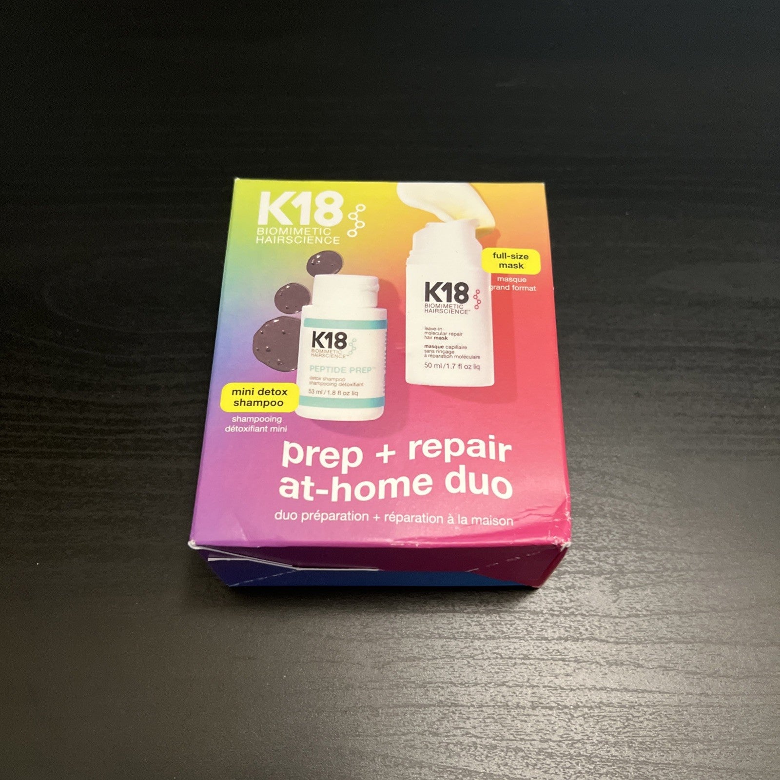 K18 Prep & Repair At Home Duo Kit Detox + Leave In Mask New In Box0