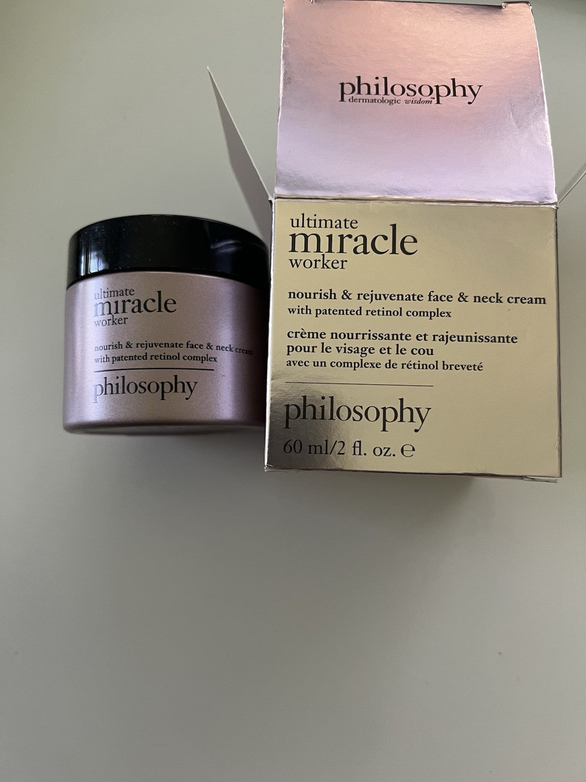 Philosophy ULTIMATE MIRACLE WORKER Nourish& Rejuvenate Cream Face/Neck 2oz New4