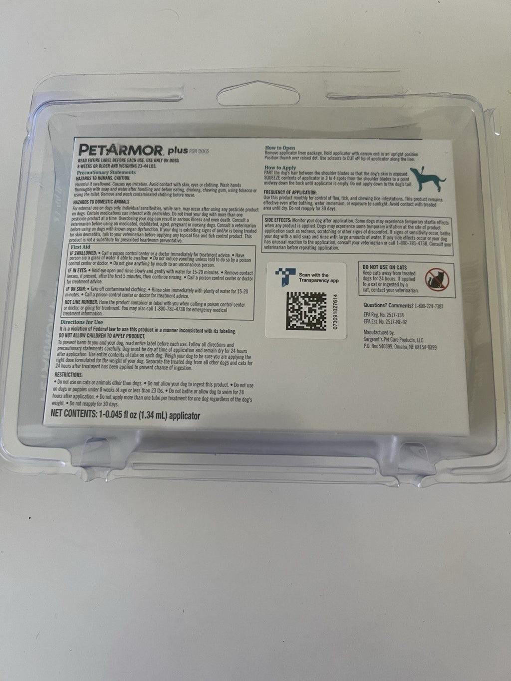 PET ARMOR Plus for Medium Sized Dogs 23-44lbs1