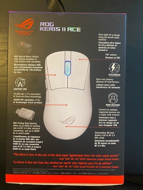 ASUS - ROG Keris II Ace Ultralight Wireless Optical Gaming Mouse with ROG Spe...1
