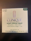 Clinique Smart Clinical Repair Lifting Face + Neck Cream - 2.5oz /75mL New0