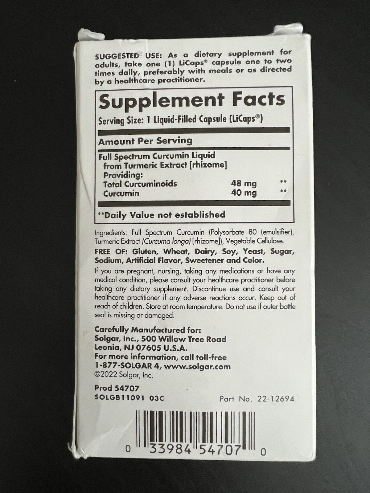 Solgar Full Spectrum Curcumin Softgel Capsule - 60 Servings Exp 06/2026!1