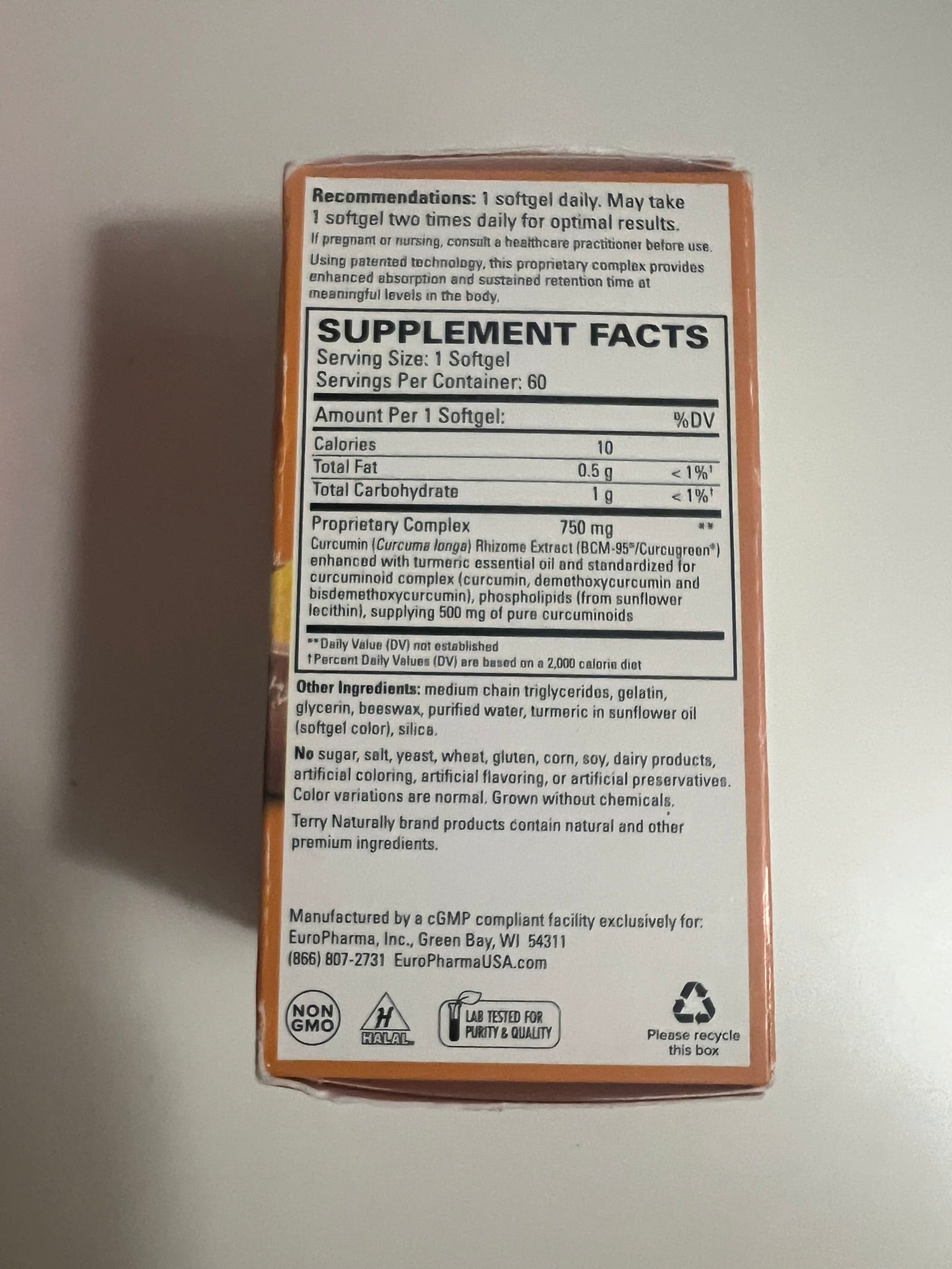 Terry Naturally Cura Med 750 mg 60 soft tablets exp 10/2026