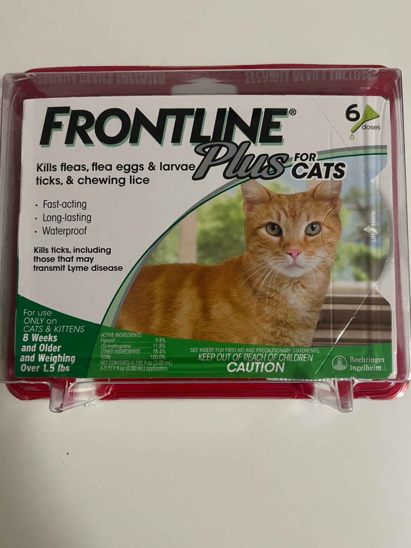 FRONTLINE PLUS FOR CATS 6 DOSES MADE IN FRANCE
