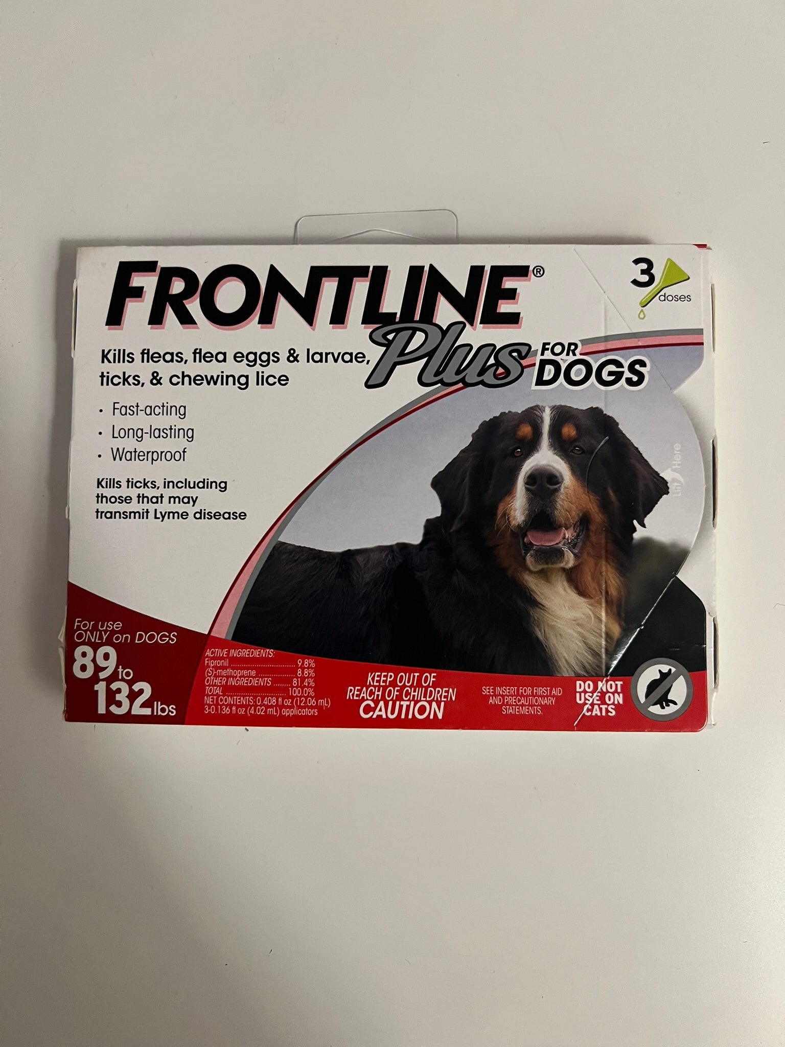 FRONTLINE PLUS FOR DOGS 3 DOSES MADE IN FRANCE